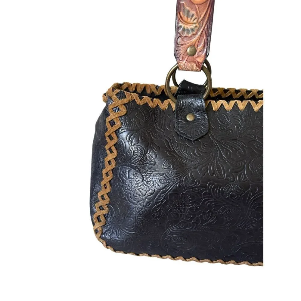 Santi Embossed Floral Western Y2K shoulder bag - Picture 12 of 16